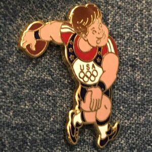 Discus Olympic Pin ~ 1988 Seoul ~ from Hanna-Barbera Olympikids Collection